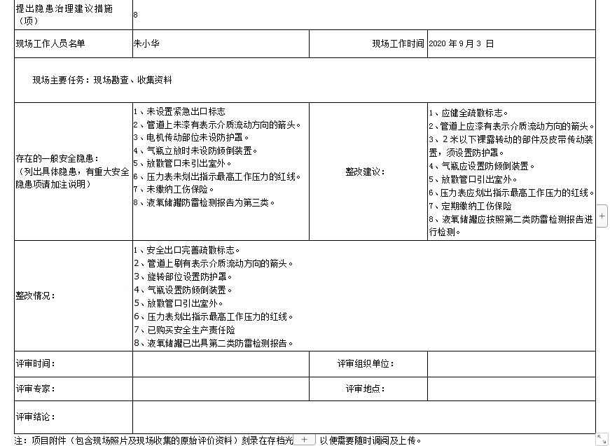 湖口益成工业气体有限公司安全现状评价