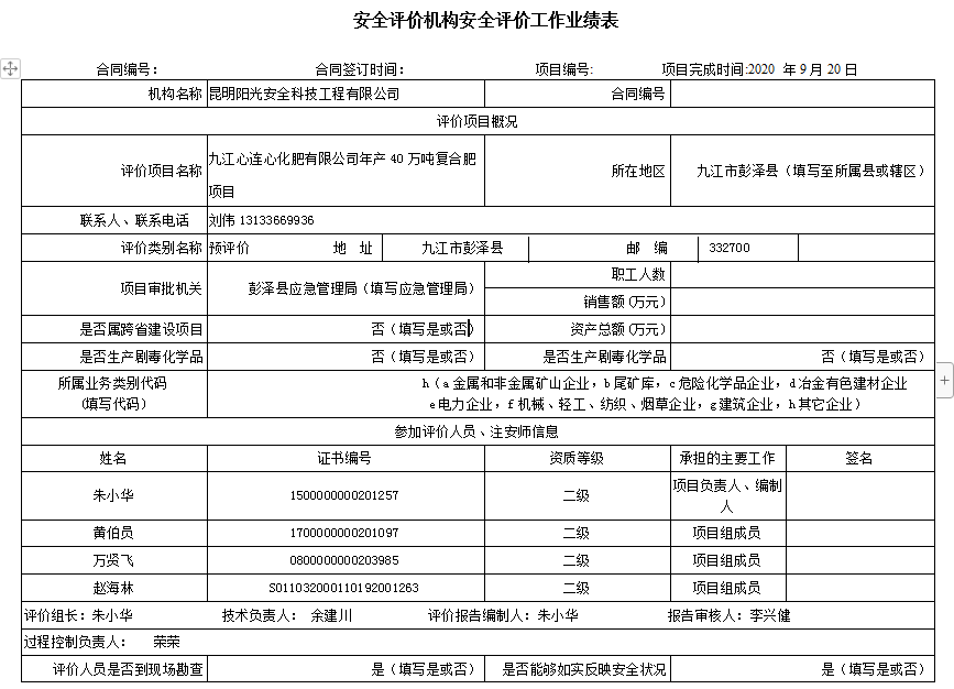 九江心连心化肥有限公司年产40万吨复合肥项目