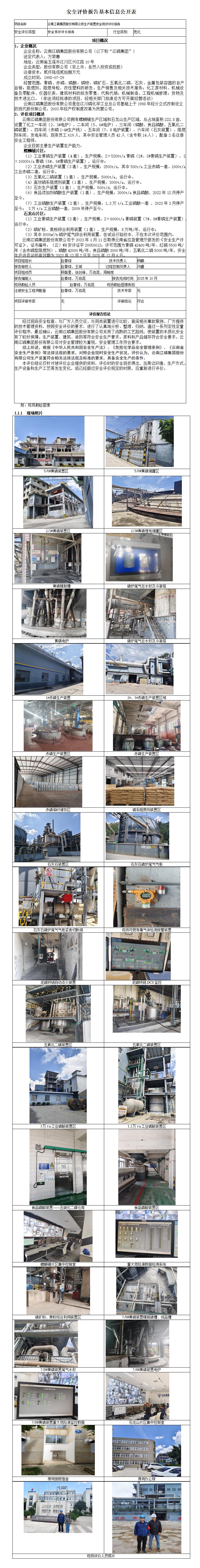 安全评价报告基本信息公开表（江磷）